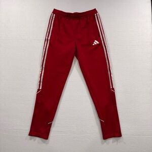 Youth 13/14 adidas Aeroready Red Sweatpants with White Stripes